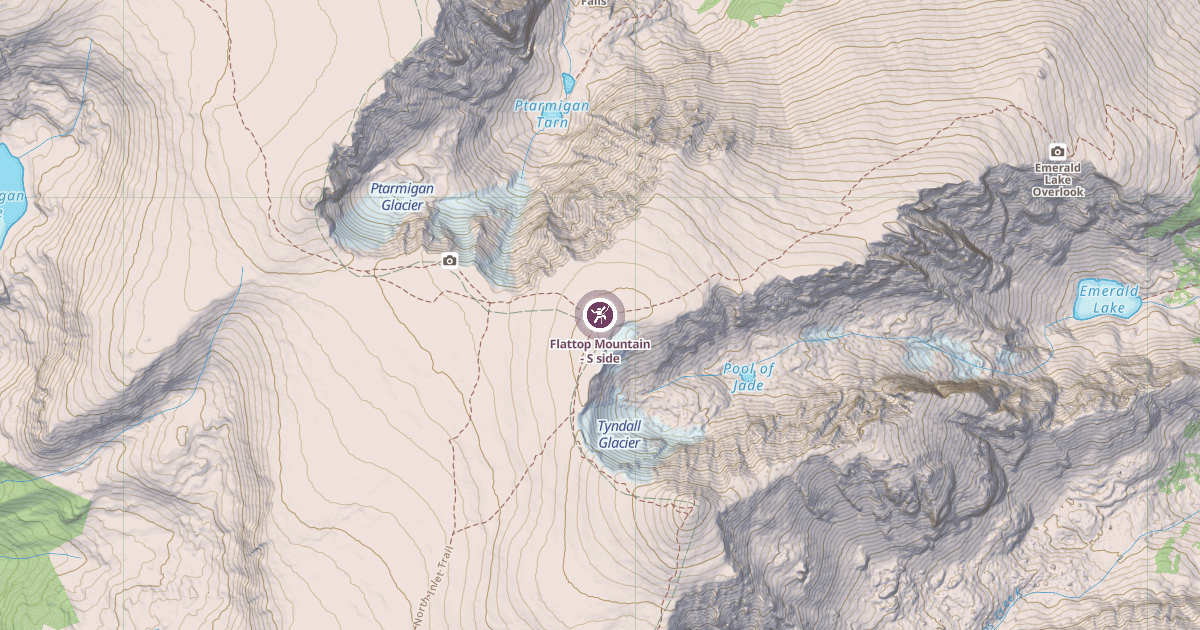 Map preview of Flattop Mountain - S side