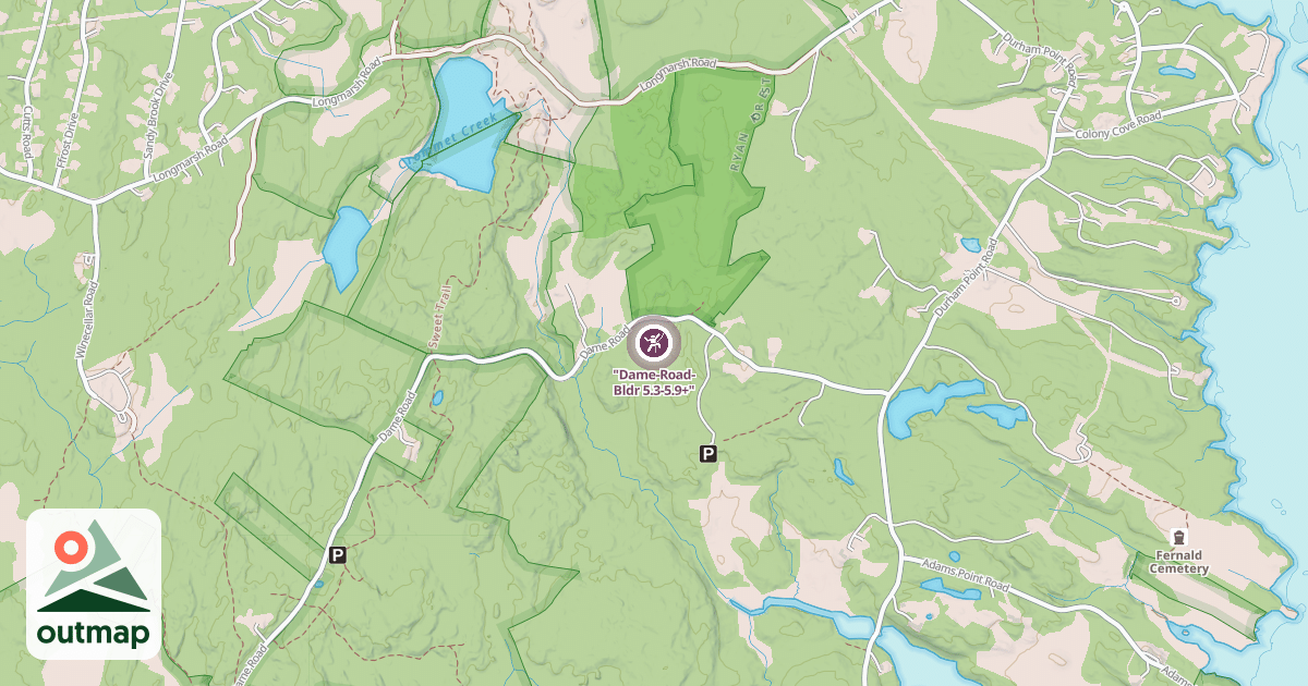Map of "Dame-Road-Bldr 5.3-5.9+"