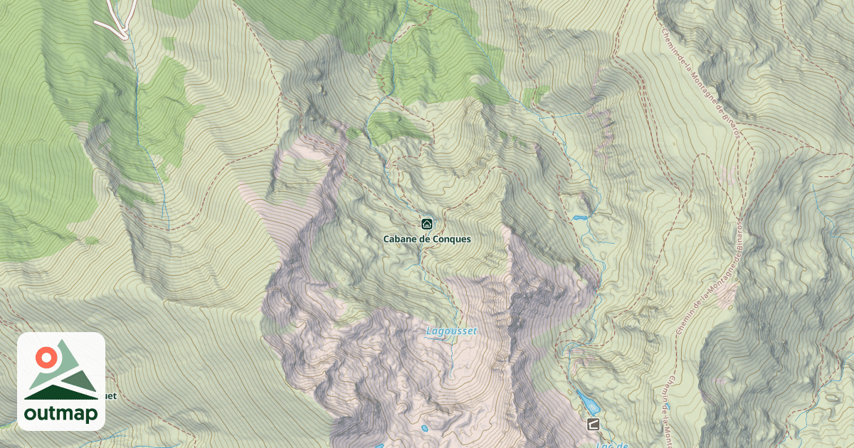 Map of Cabane de Conques
