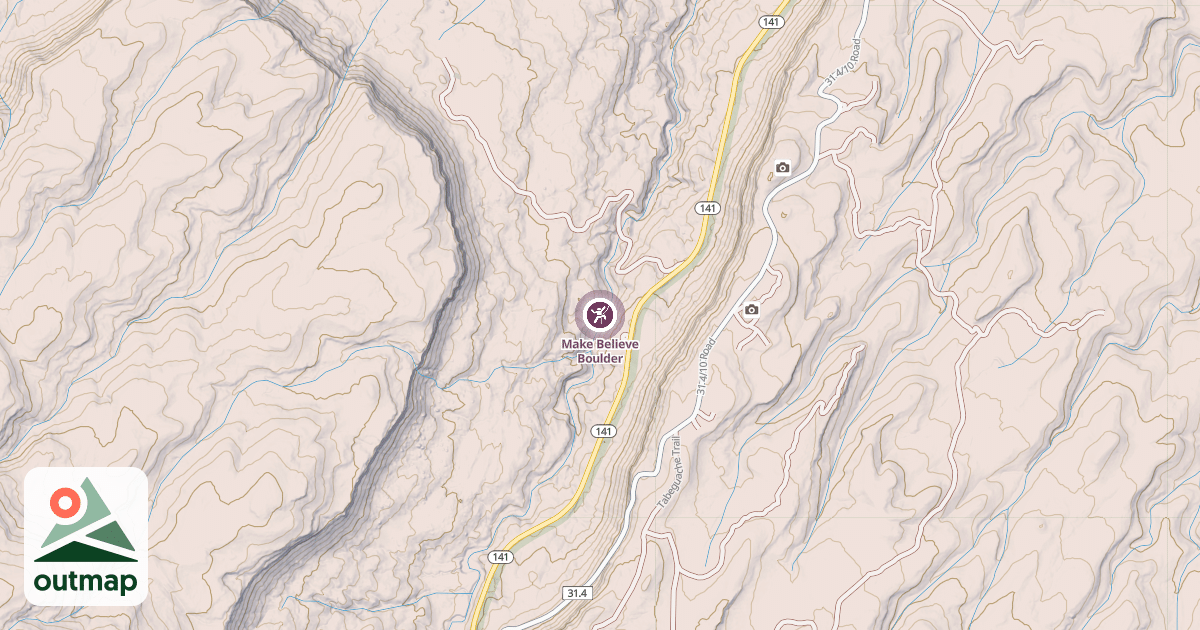 Map of Make Believe Boulder
