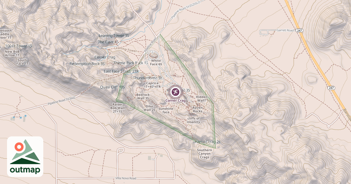 Map of Corner Crag
