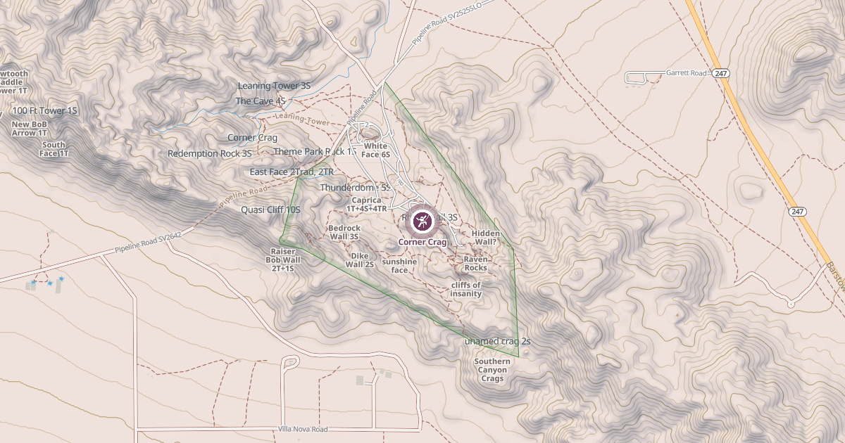 Map preview of Corner Crag