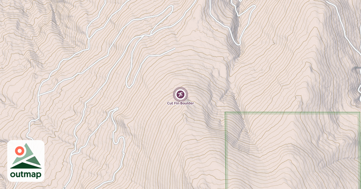 Map of Cut Fin Boulder