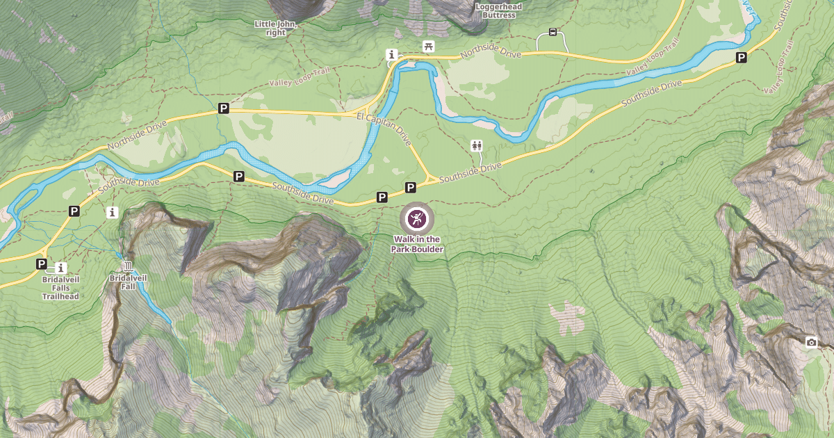 Map preview of Walk in the Park Boulder