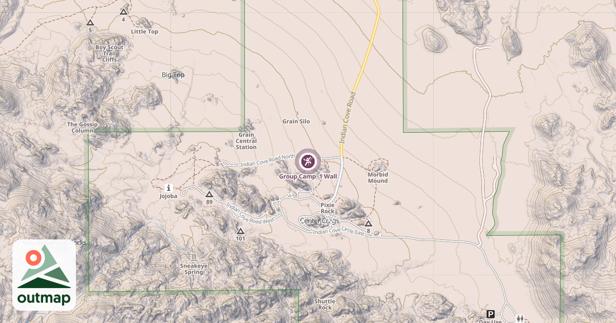 Map of Group Camp  1 Wall
