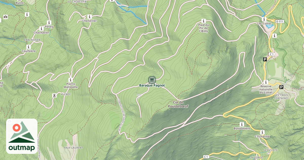 Map of Baraque Pagnot