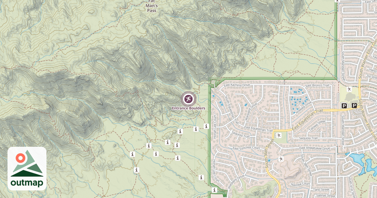 Map of Entrance Boulders