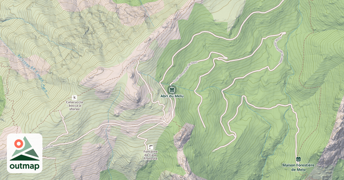 Map of Abri du Melu