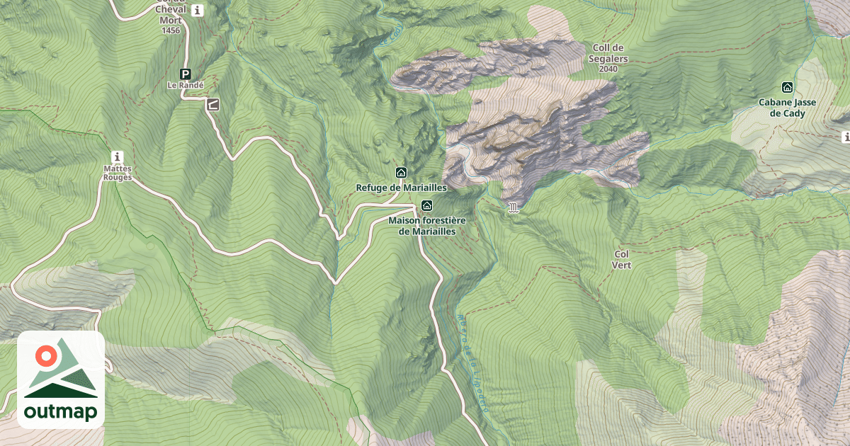 Map of Cabane pastorale de Mariailles