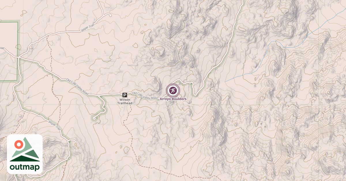 Map of Arroyo Boulders