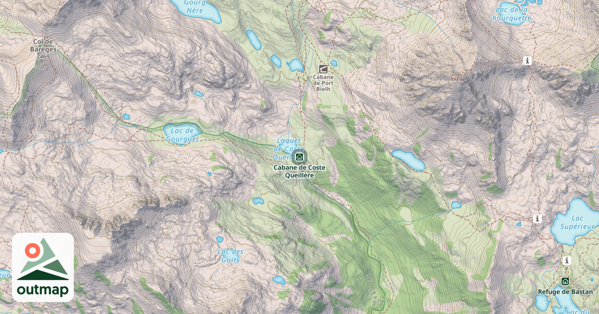 Map of Cabane de Coste Queillère