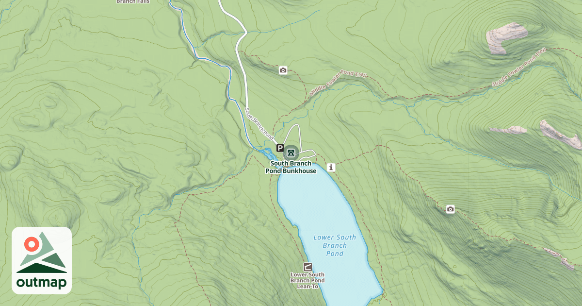 Map of South Branch Pond Bunkhouse