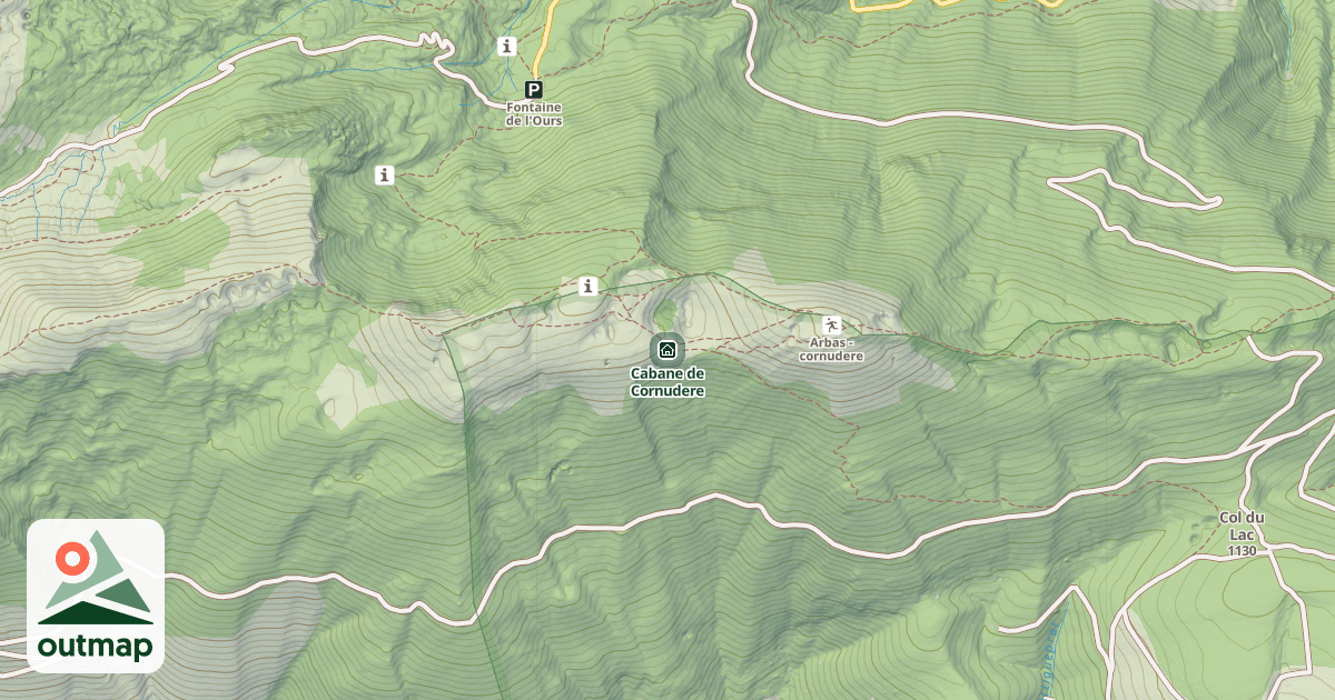 Map of Cabane de Cornudere