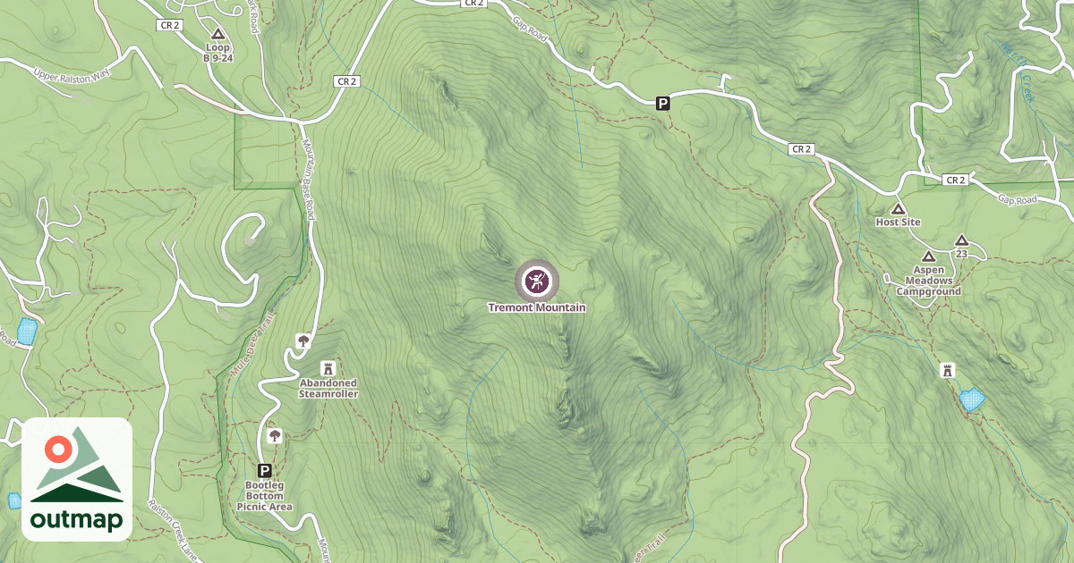 Map of Tremont Mountain