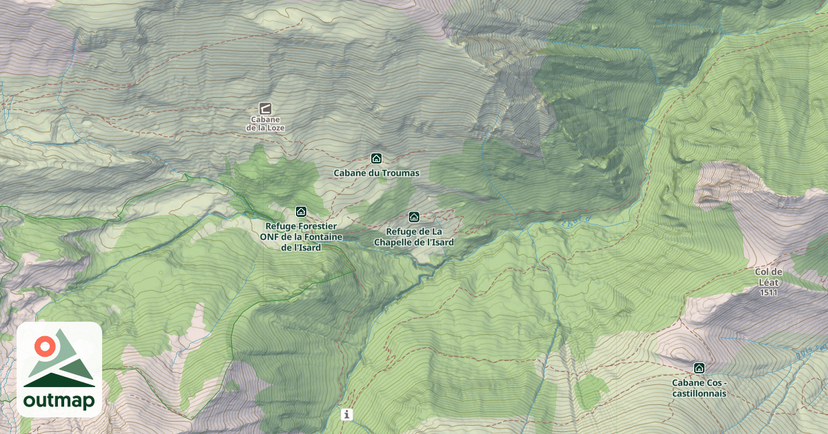 Map of Refuge de La Chapelle de l'Isard