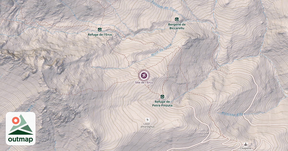 Map of Site de l'Ercu