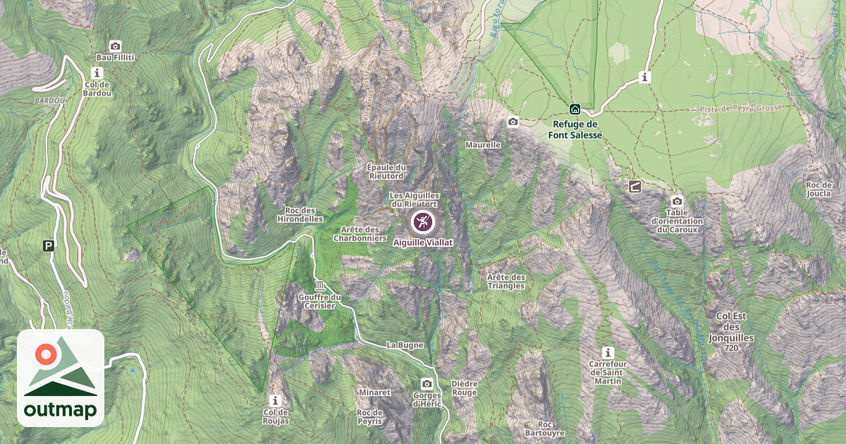 Map of Aiguille Viallat