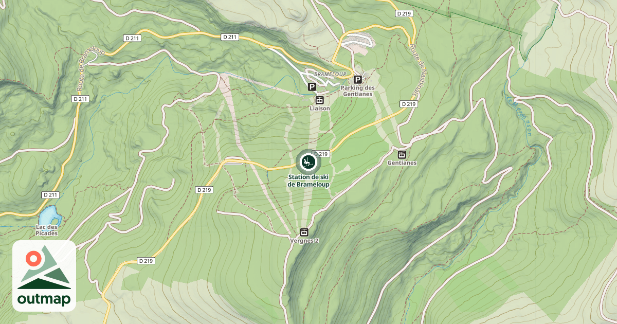 Map of Station de ski de Brameloup