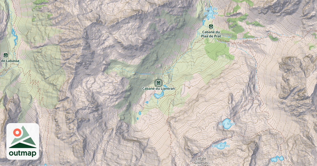 Map of Cabane du Liantran