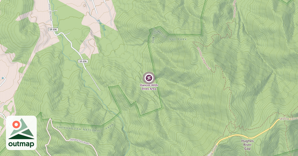 Map of Dances With Elves Area