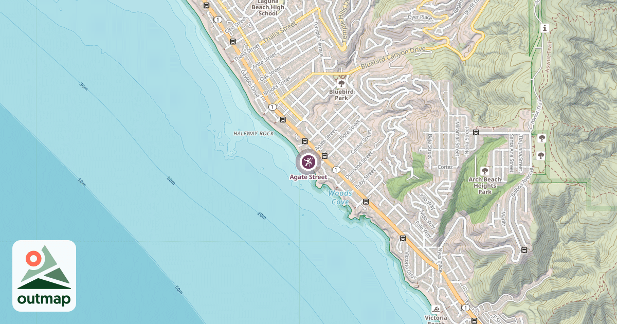 Map of Agate Street