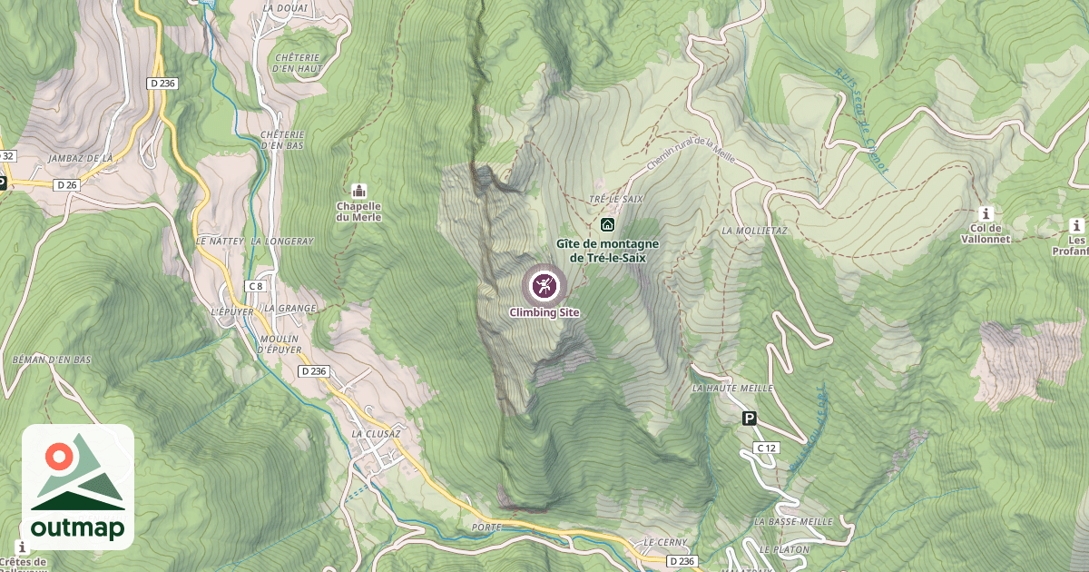 Map of Climbing Site