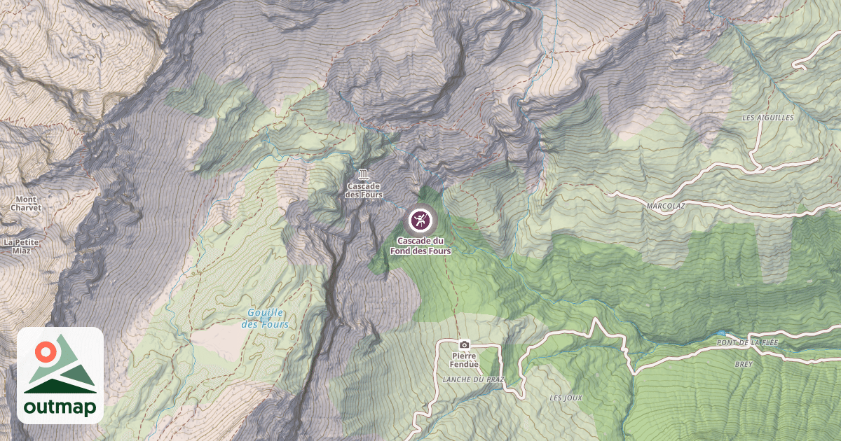 Map of Cascade du Fond des Fours