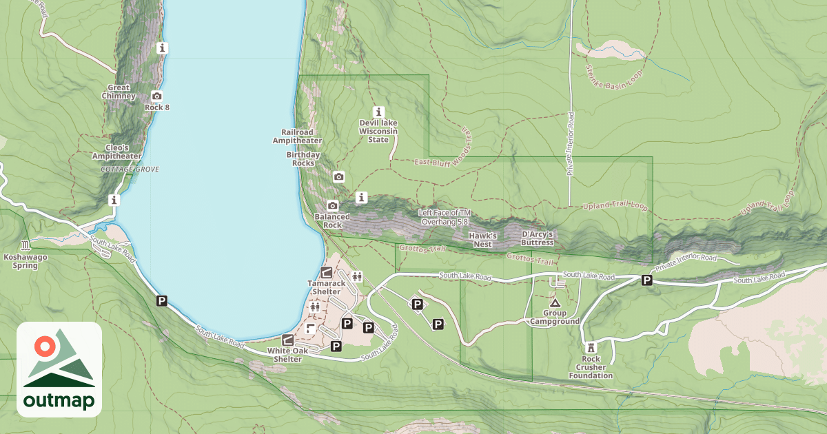 Map of Left Face of TM Overhang