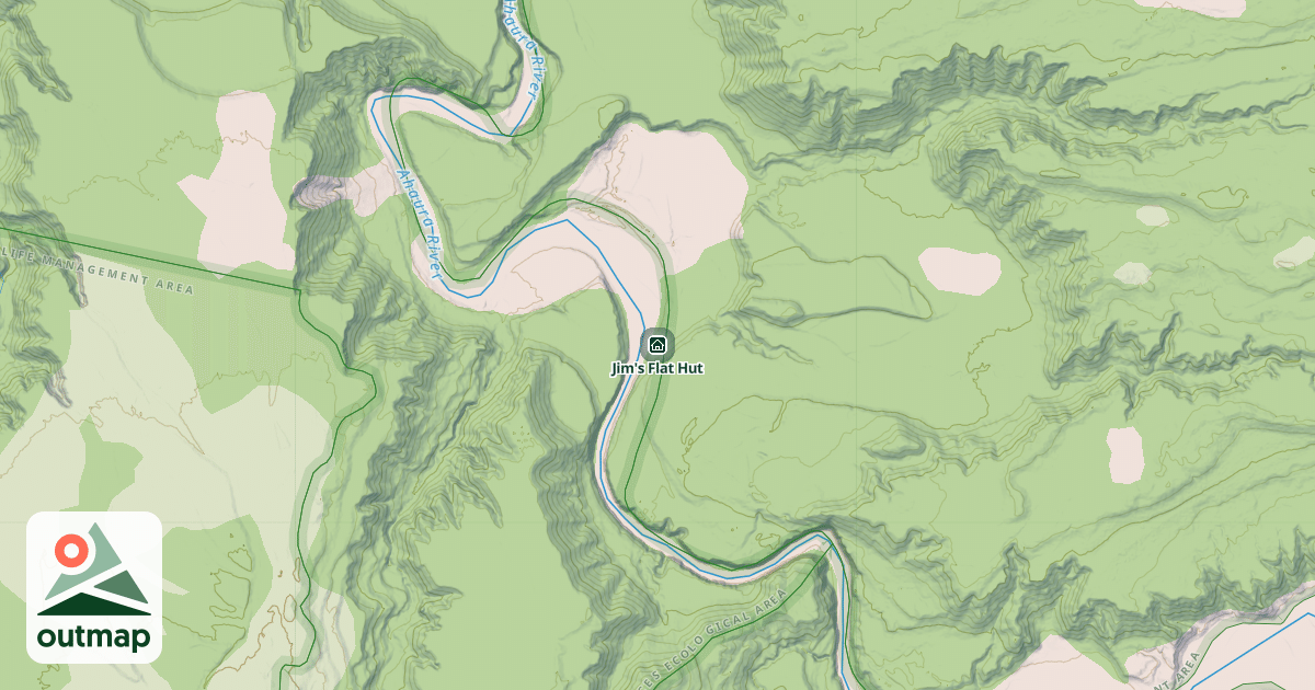 Map of Jim's Flat Hut