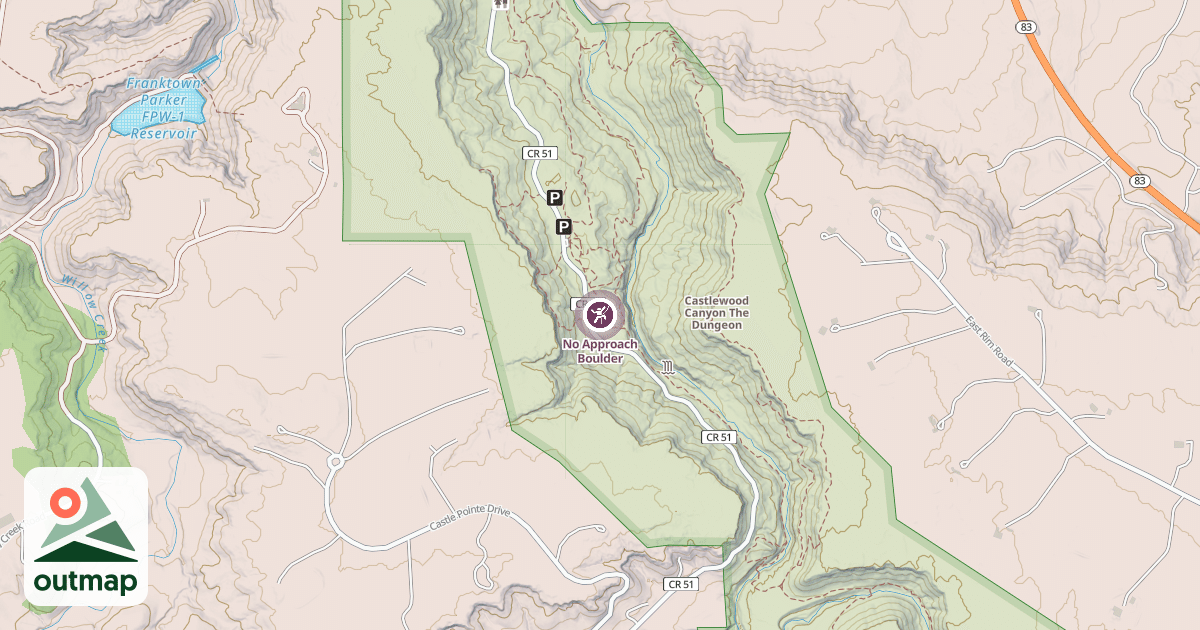 Map of No Approach Boulder