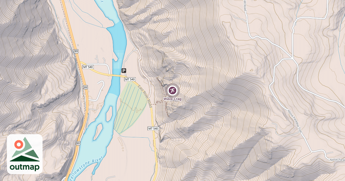 Map of Wave Crag