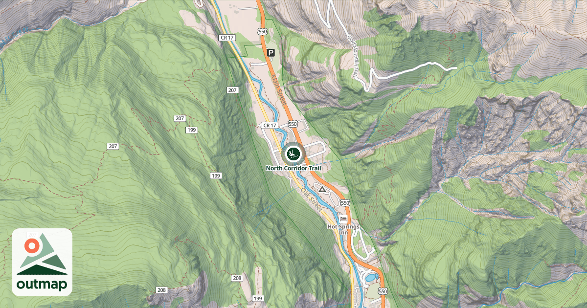 Map of North Corridor Trail