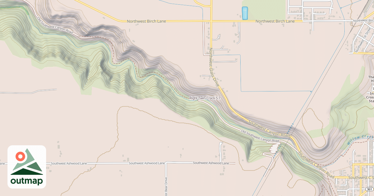Map of Right Twin Crack