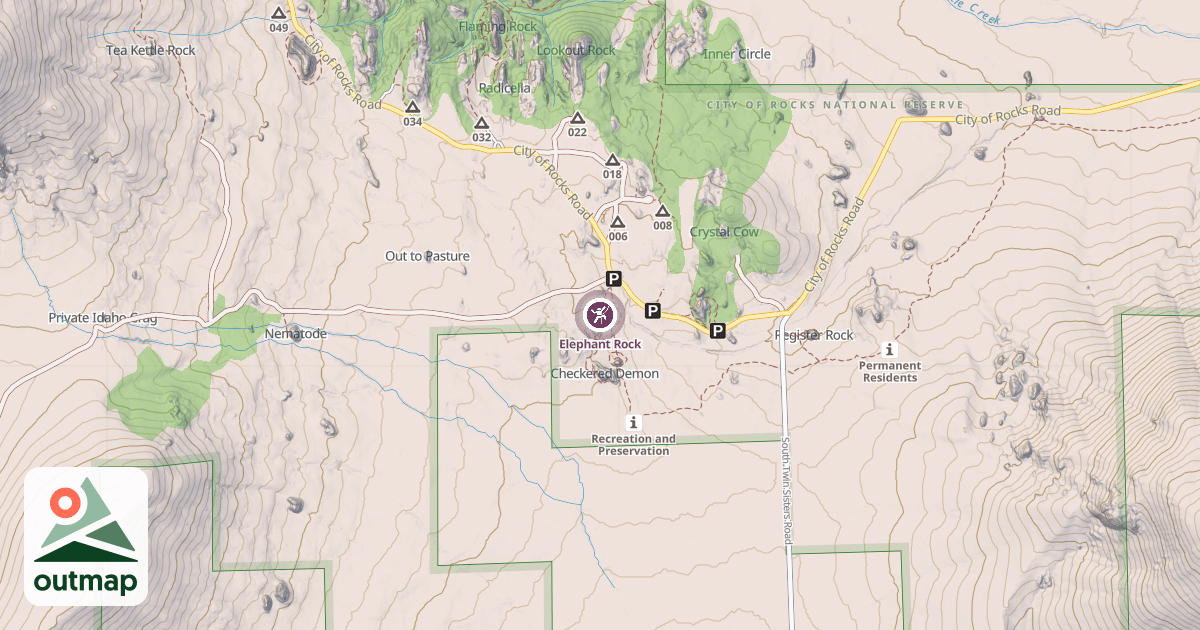 Map of Elephant Rock