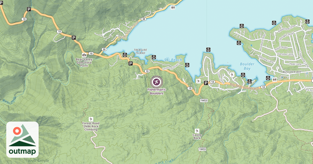 Map of Fisherman’s Boulders