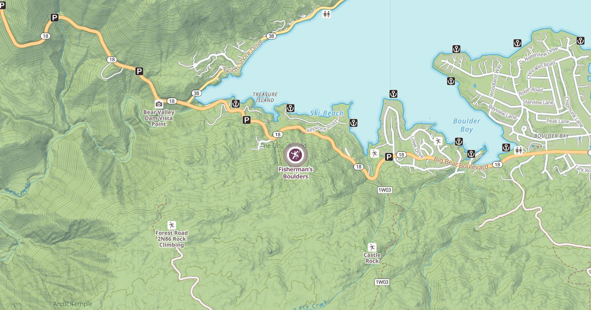 Map preview of Fisherman’s Boulders