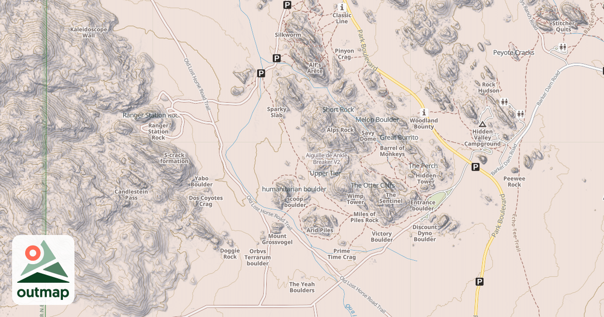 Map of Aiguille de Ankle Breaker