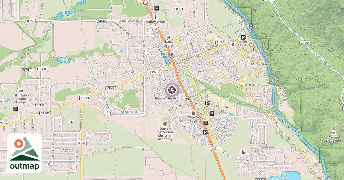 Map of Below The Arch Crag