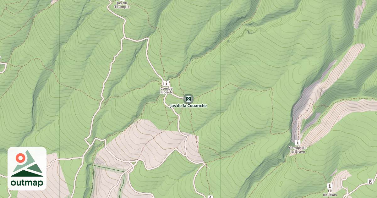 Map of Jas de la Couanche