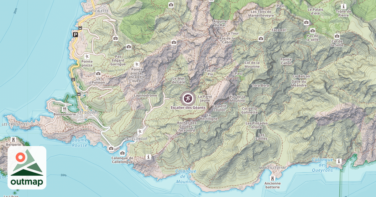 Map of Escalier des Géants