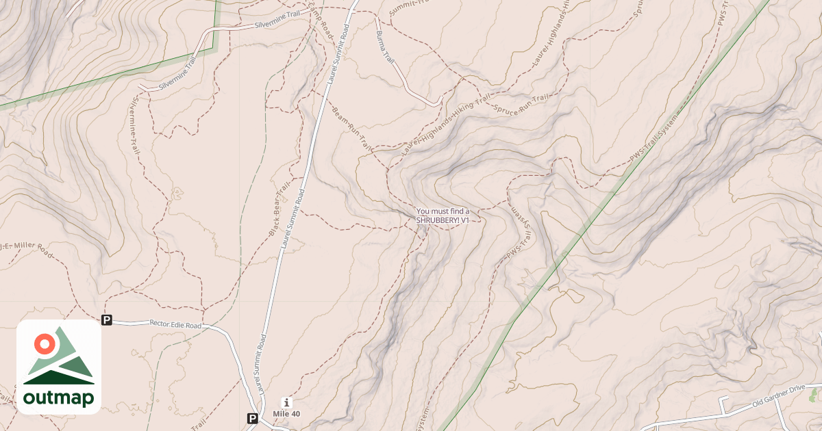 Map of You must find a SHRUBBERY!
