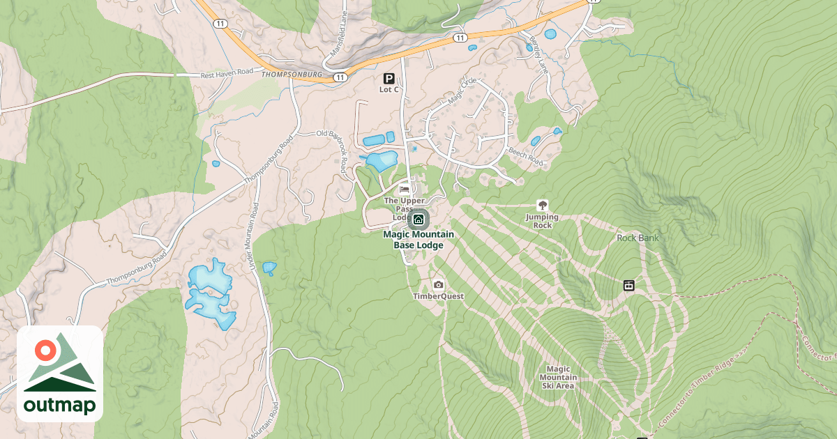 Map of Magic Mountain Base Lodge