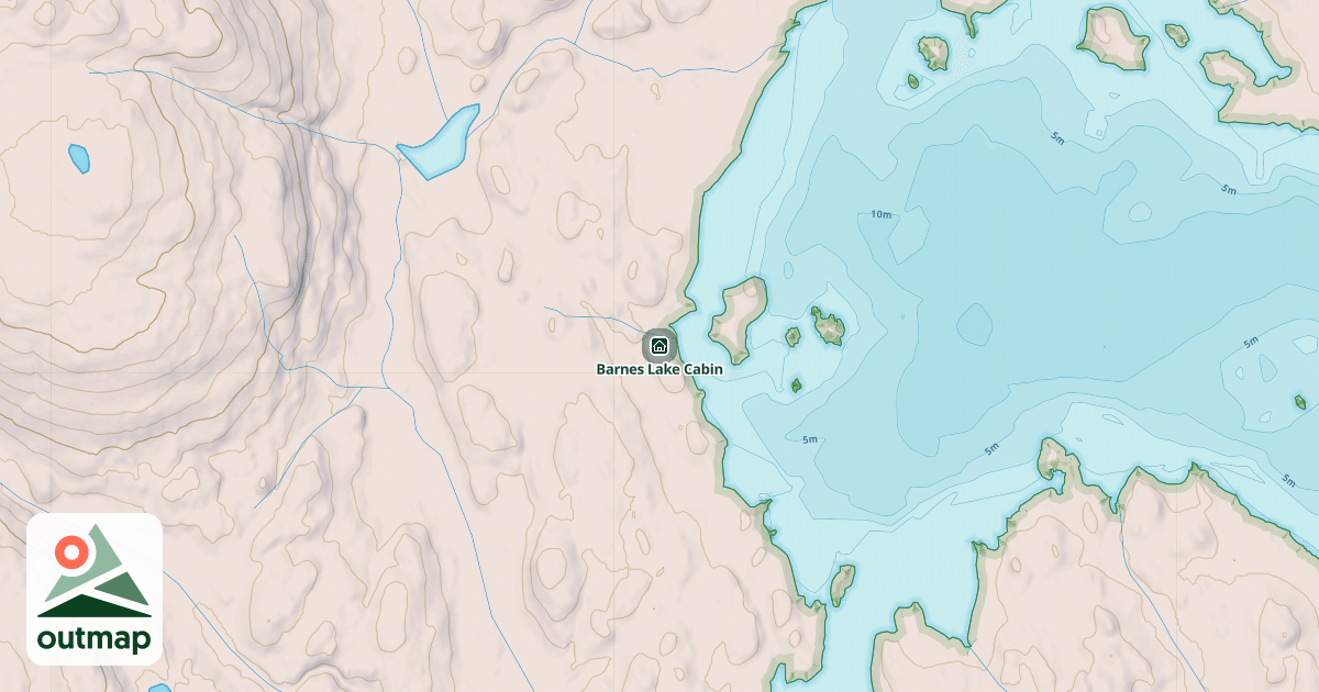 Map of Barnes Lake Cabin