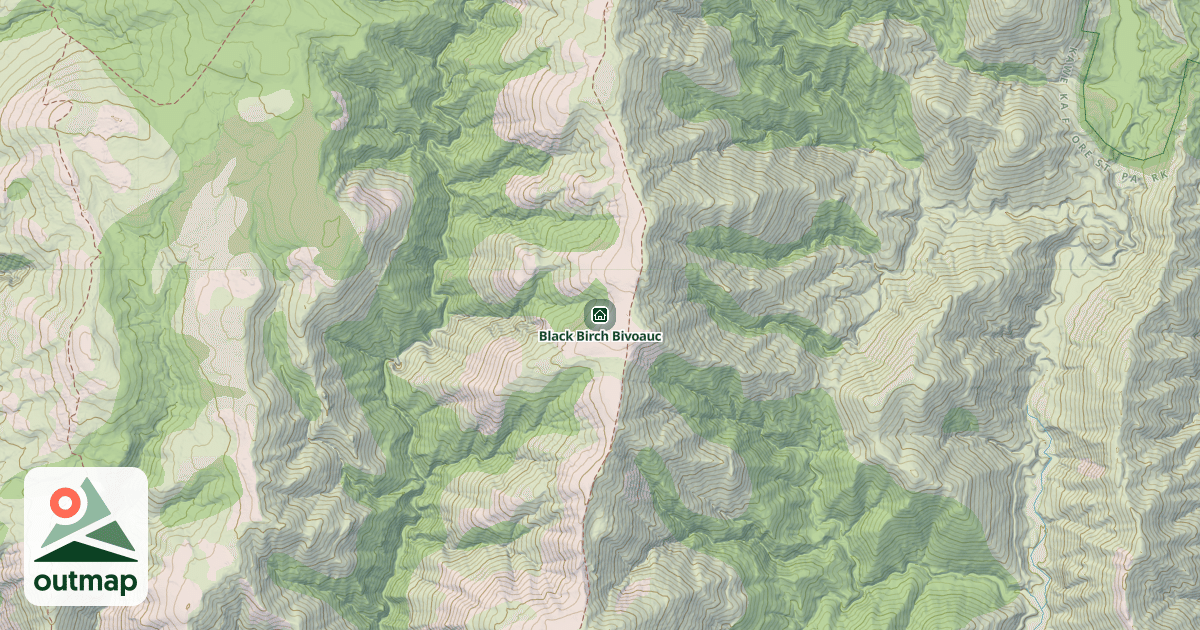 Map of Black Birch Bivoauc