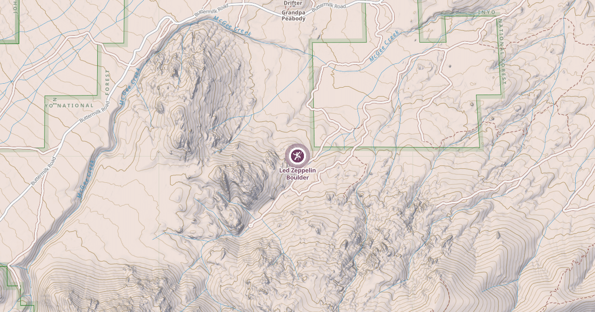 Map preview of Led Zeppelin Boulder