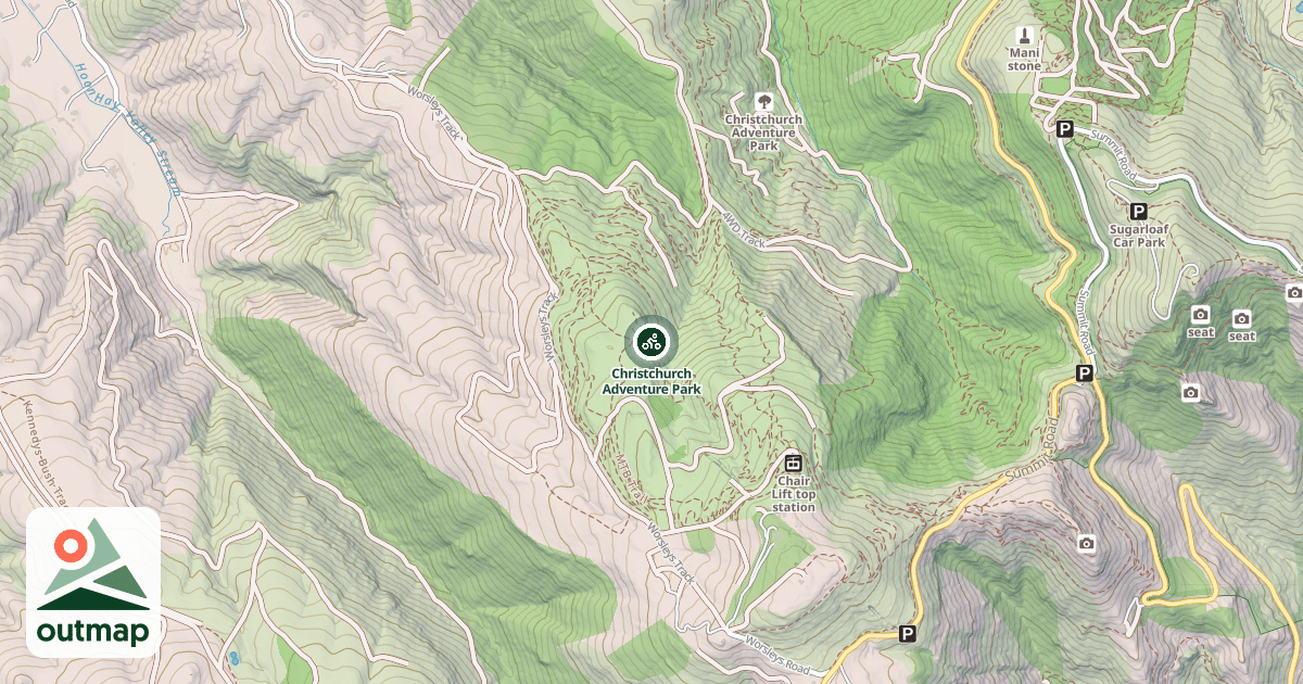 Map of Christchurch Adventure Park