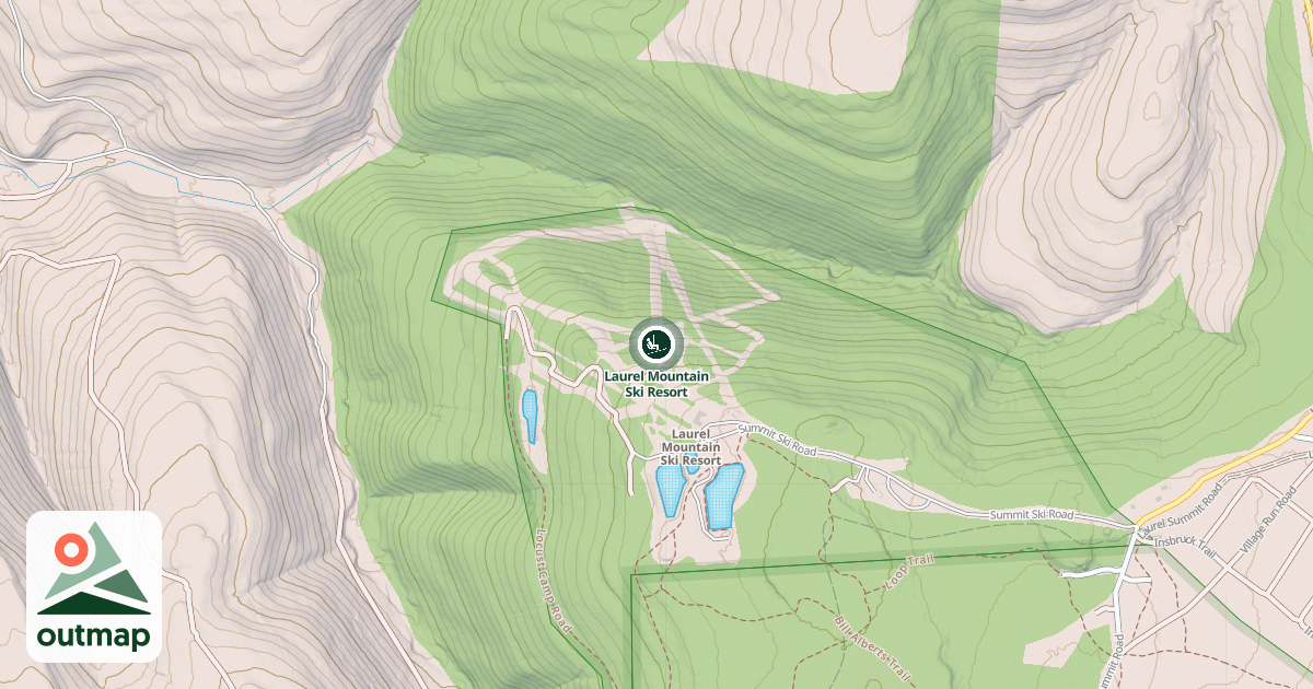 Map of Laurel Mountain Ski Resort