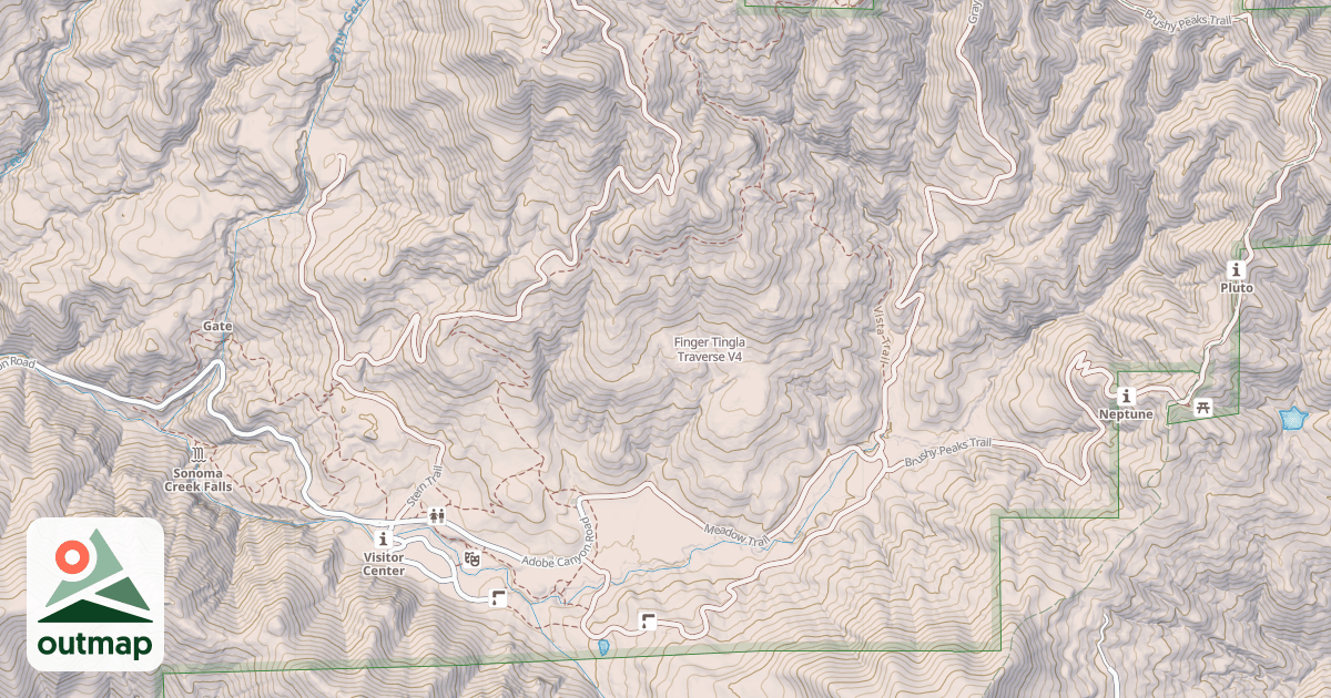 Map of Finger Tingla Traverse