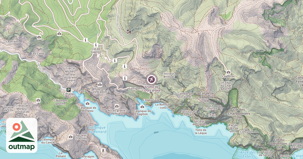 Map of Grotte de l'Ours droite