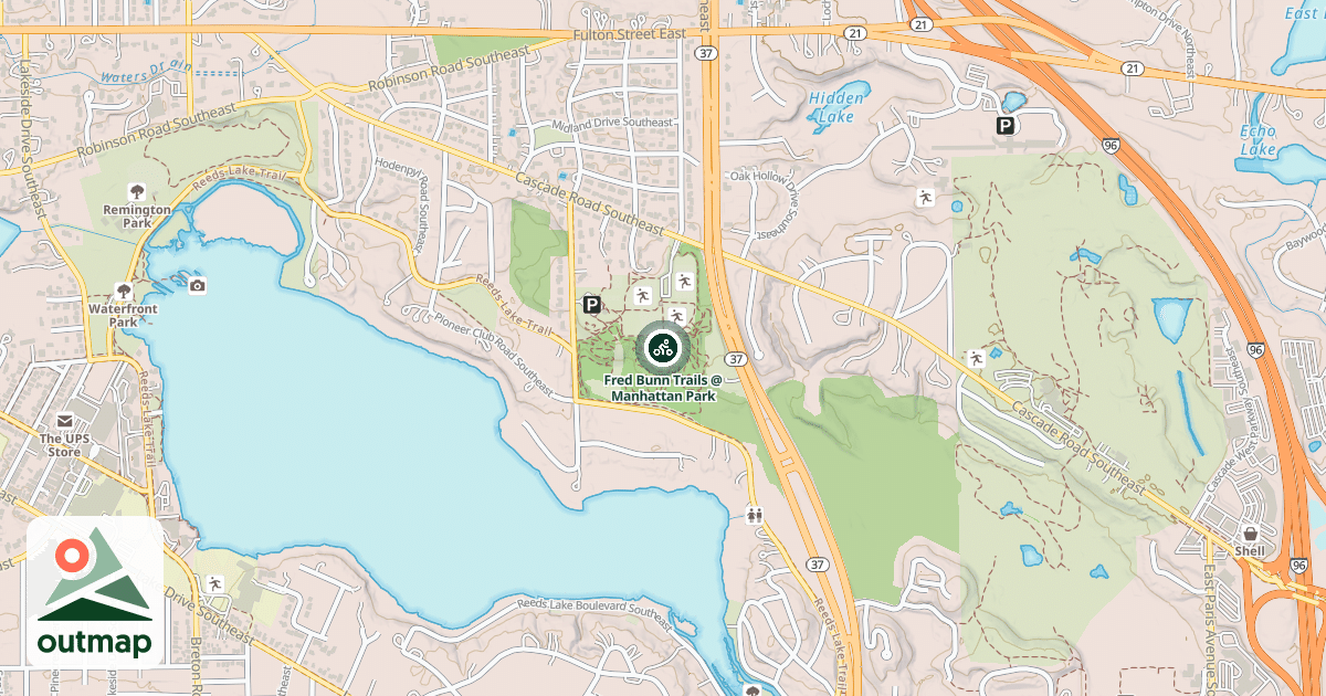 Map of Fred Bunn Trails @ Manhattan Park